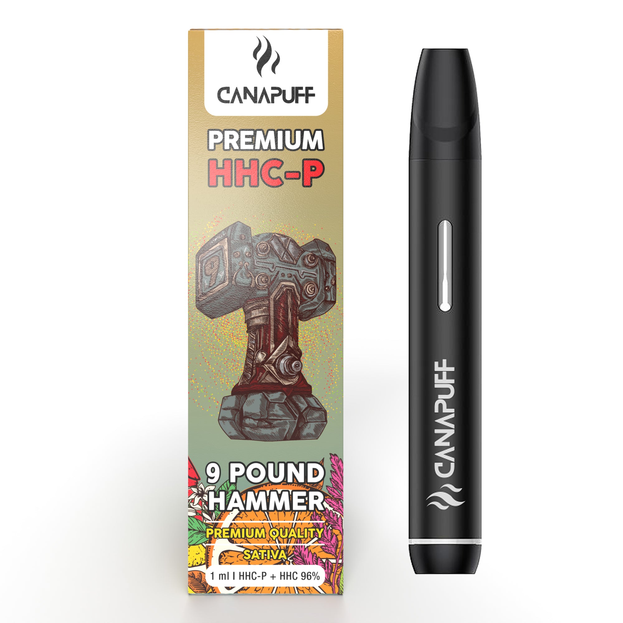 HHC-P Vape 9 Pound Hammer 96% - Citrus-Packed Vape