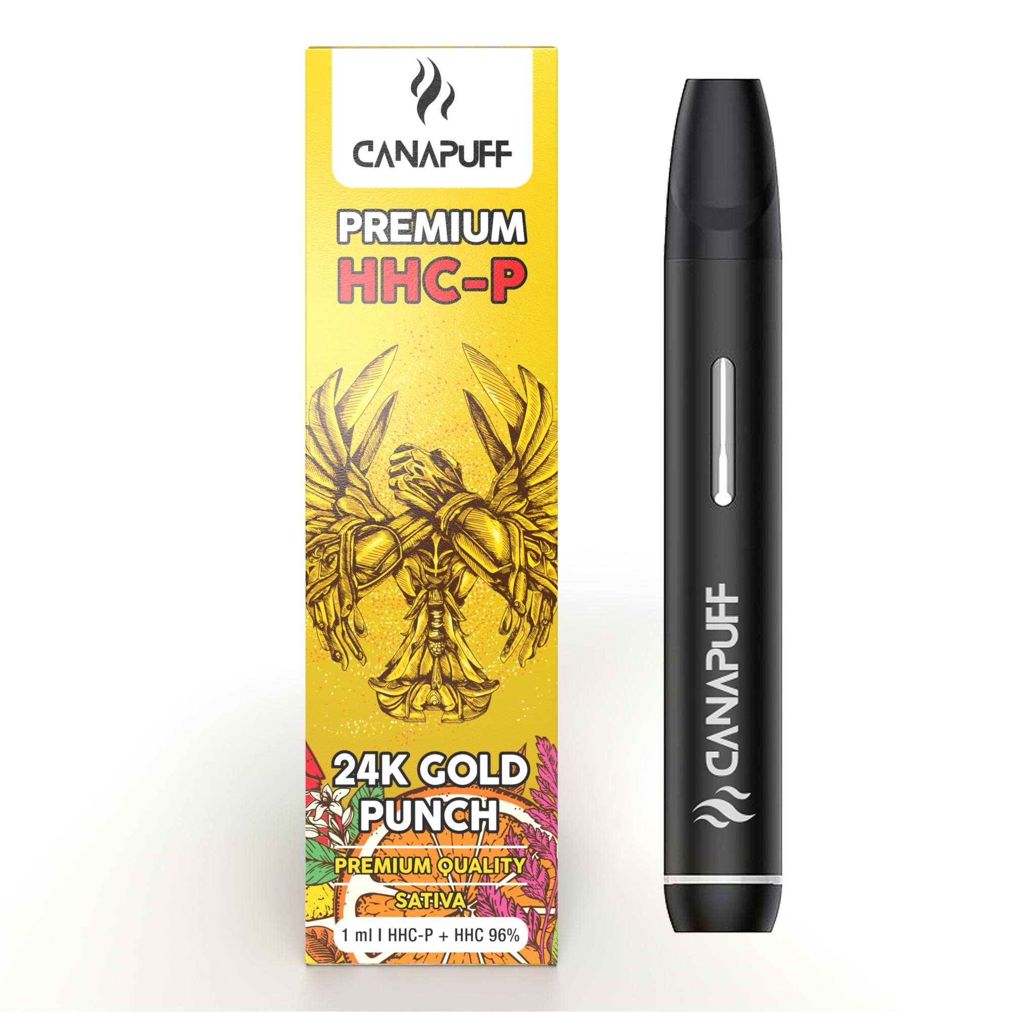 24K GOLD PUNCH 96% HHC-P - CanaPuff - ONE USE - 1ml