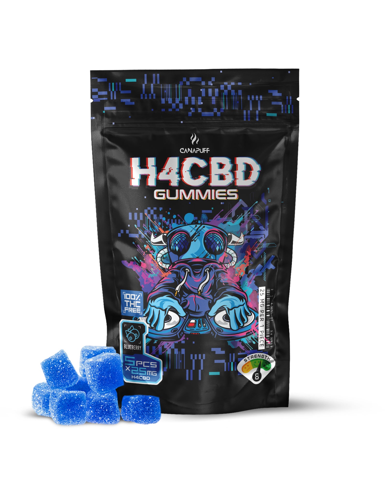 H4CBD Gummies Blueberry (doypack)