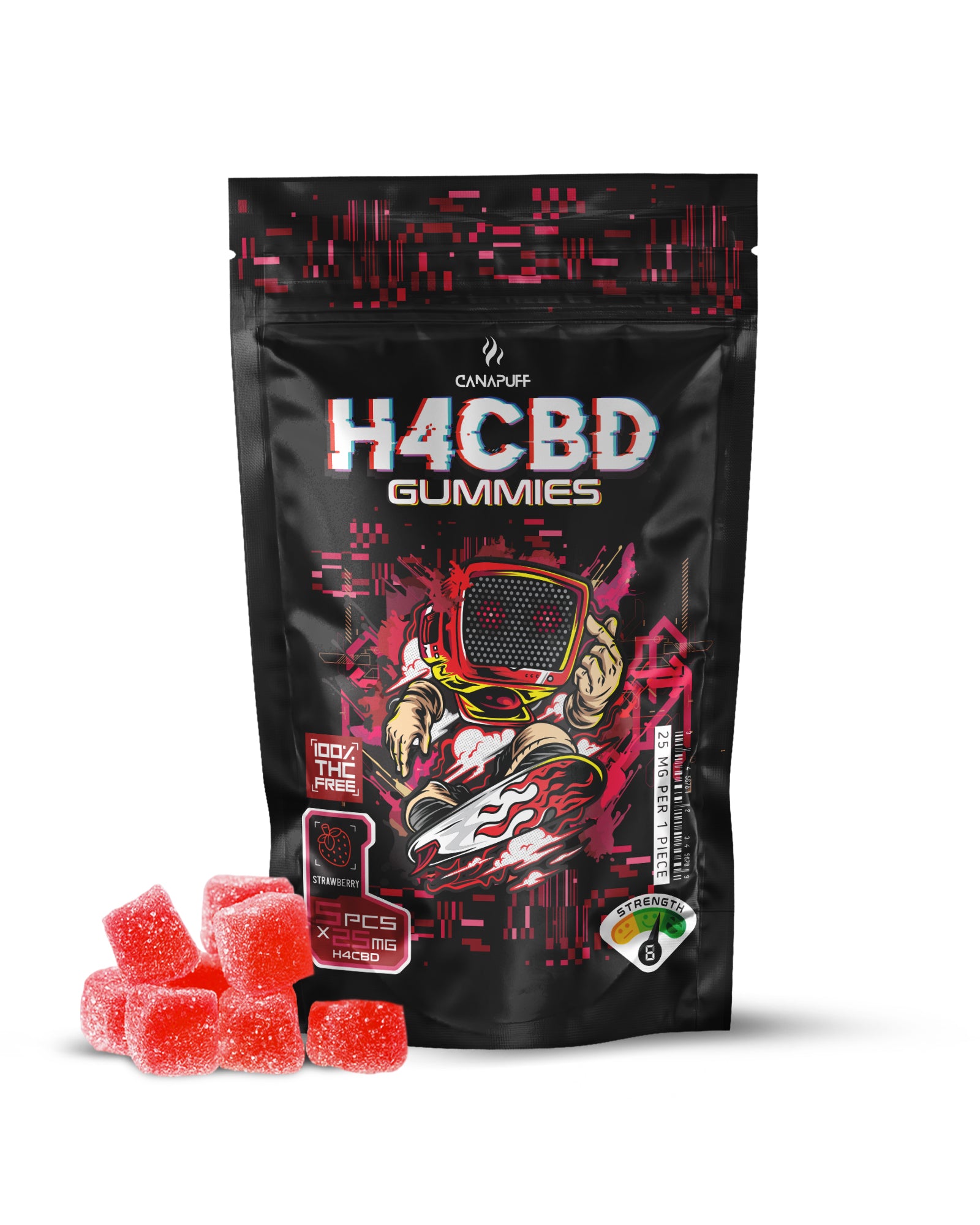 H4CBD Gummies Strawberry (doypack) 2