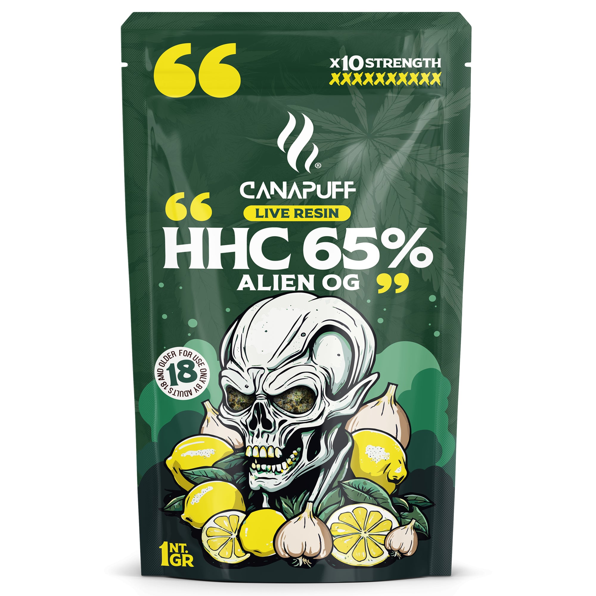 CanaPuff - HHC Květy Alien OG 65% - Flores HHC