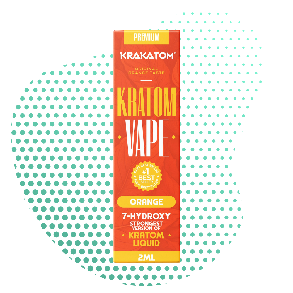 Krakatom - 7-Hydroxy Kratom Vape - Portocaliu