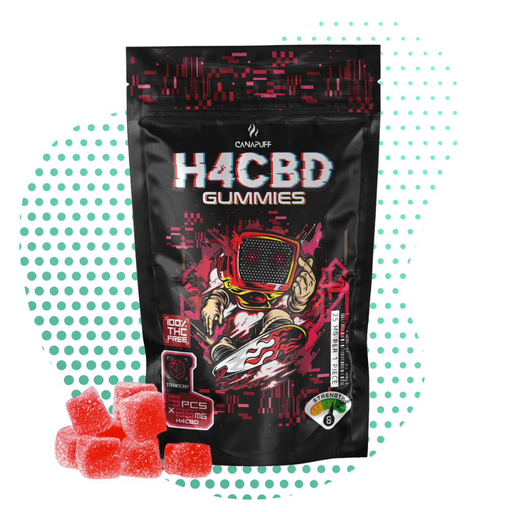 Canapuff - H4CBD Gummies - Strawberry