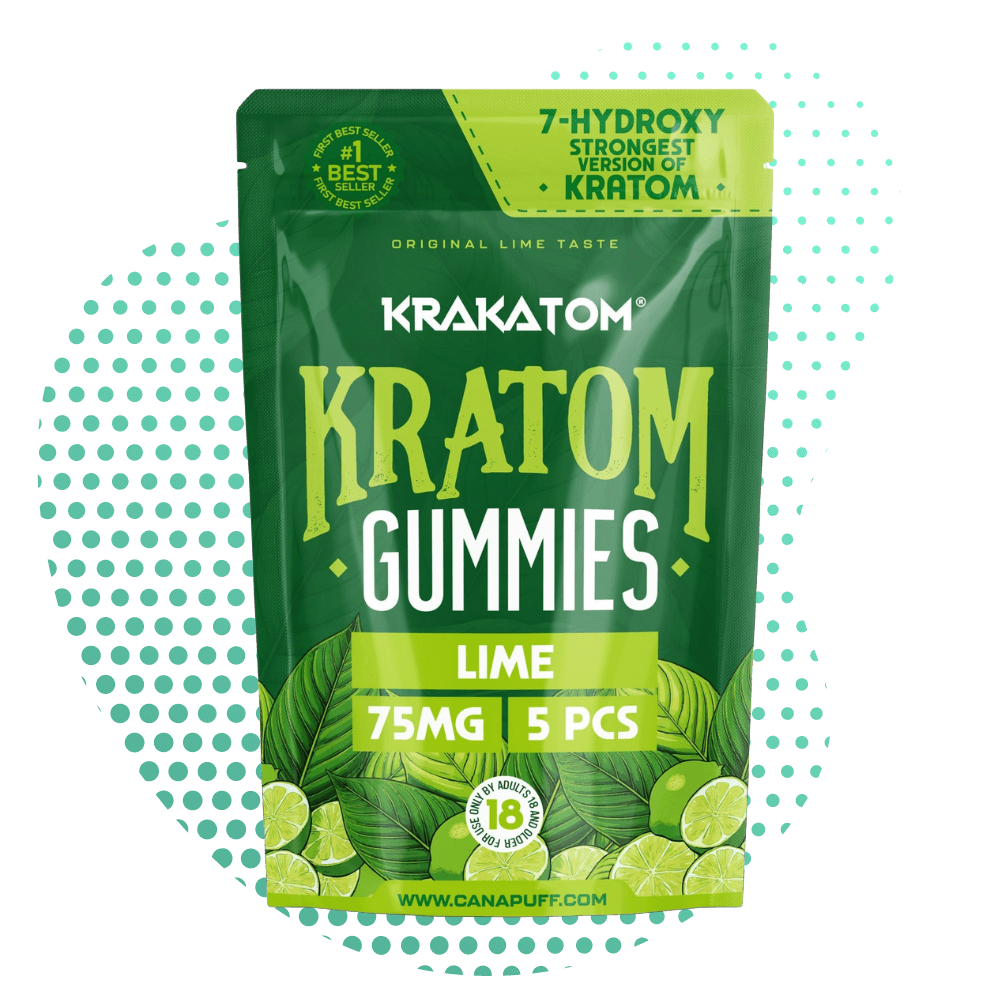 Canapuff 7 Hydroxy Kratom Gummies Lime