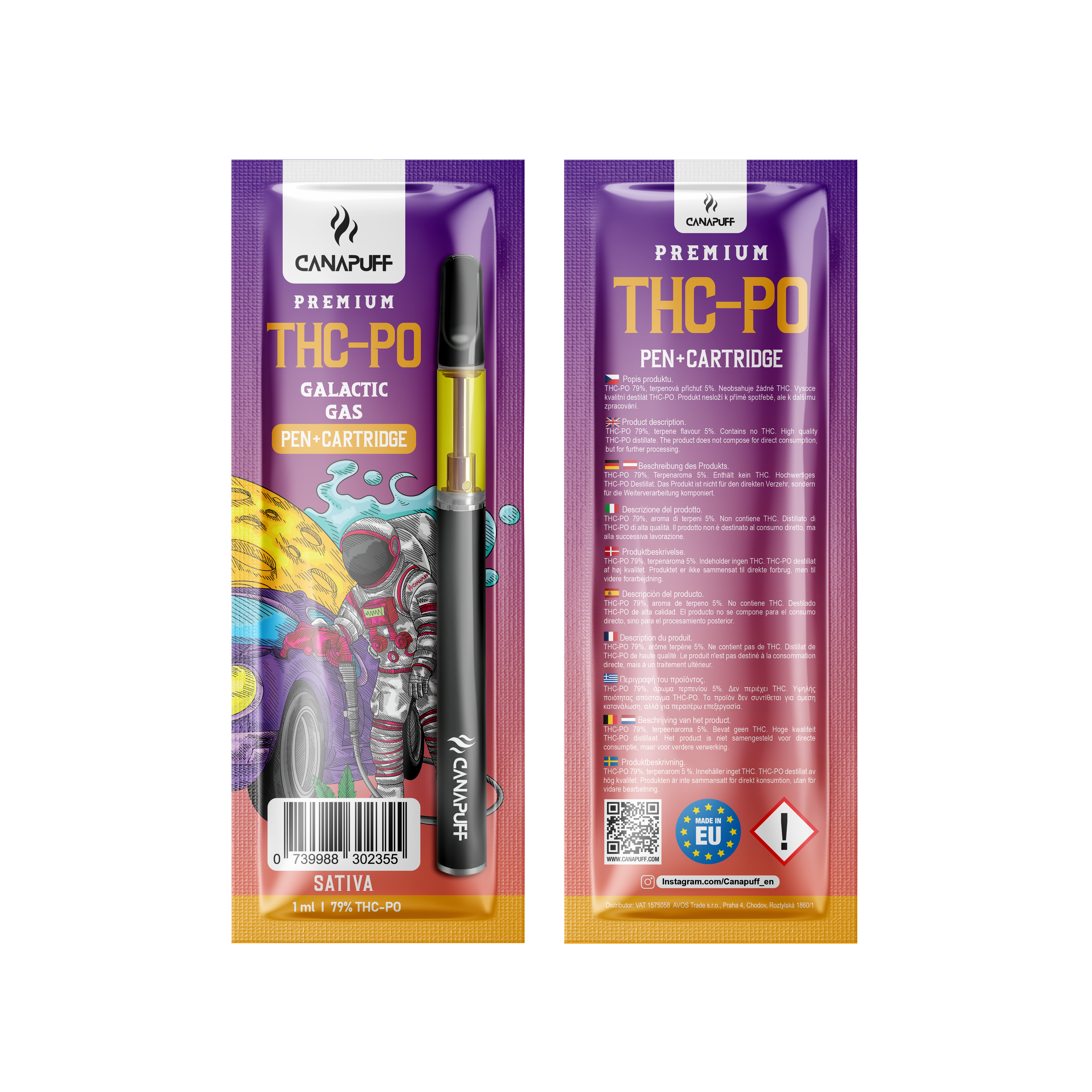 Canapuff - Galactic Gas - THC-PO 79% - Stylo+Cartouche