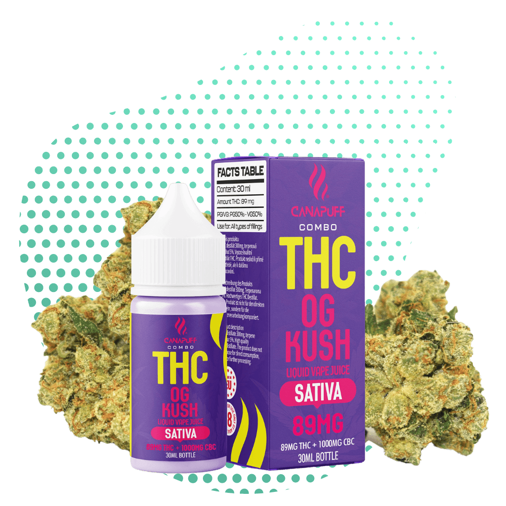 THC liquido 89 mg - OG Kush, sapore terroso ed effetti potenti